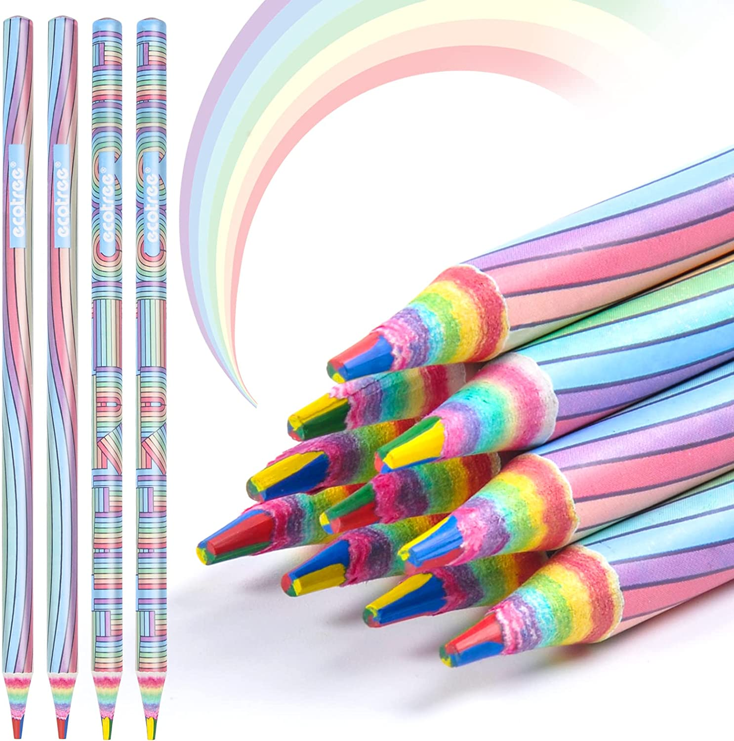 Colored Pencils for Adult Coloring - Rainbow Colored Pencils for Drawing Art Sup-image