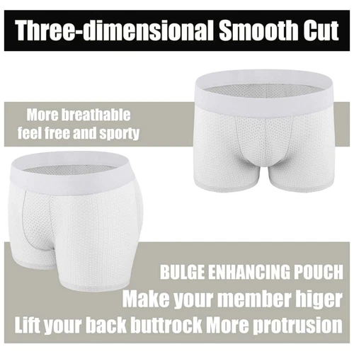 Mens Padded Underwear Buttock Butt Lifter Body Shaper Hip Enhancer Boxer Briefs - Picture 6 of 22