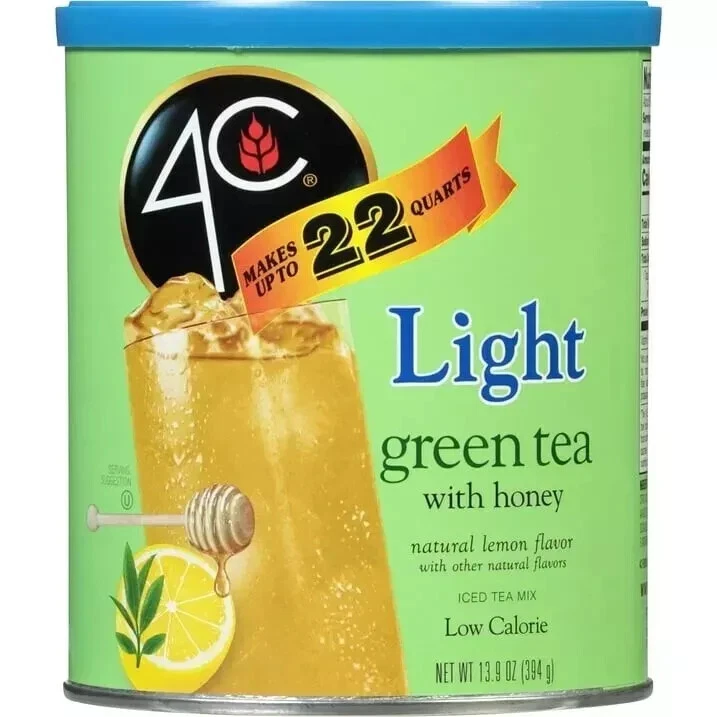 (3包)4C淡绿茶抗氧化冰茶混合13.9盎司 罐 — 第 3/3 张图片