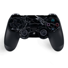 Skins Decal Wrap for PS4 / PS4 Pro Controller - Black Marble Granite White