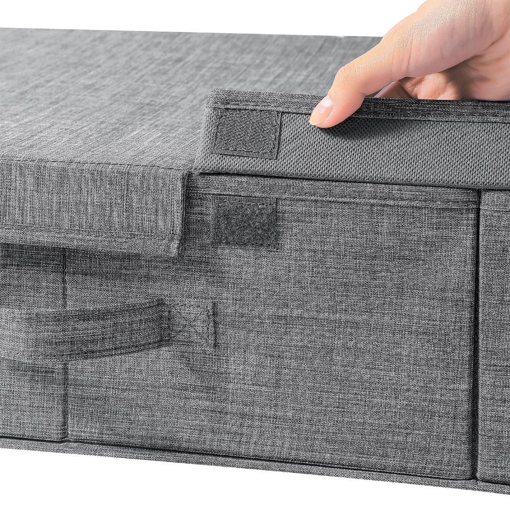 Stackable Underbed Storage Containers Grey Storage Bags Under Bed