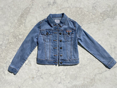 Hudson Blue Denim Jeans Long Sleeve Stretch Youth Kids Jacket Stretch S