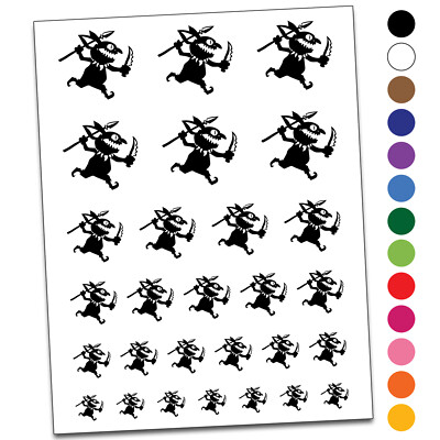 Dungeon Goblin Spear Dagger Temporary Tattoo Water Resistant Set