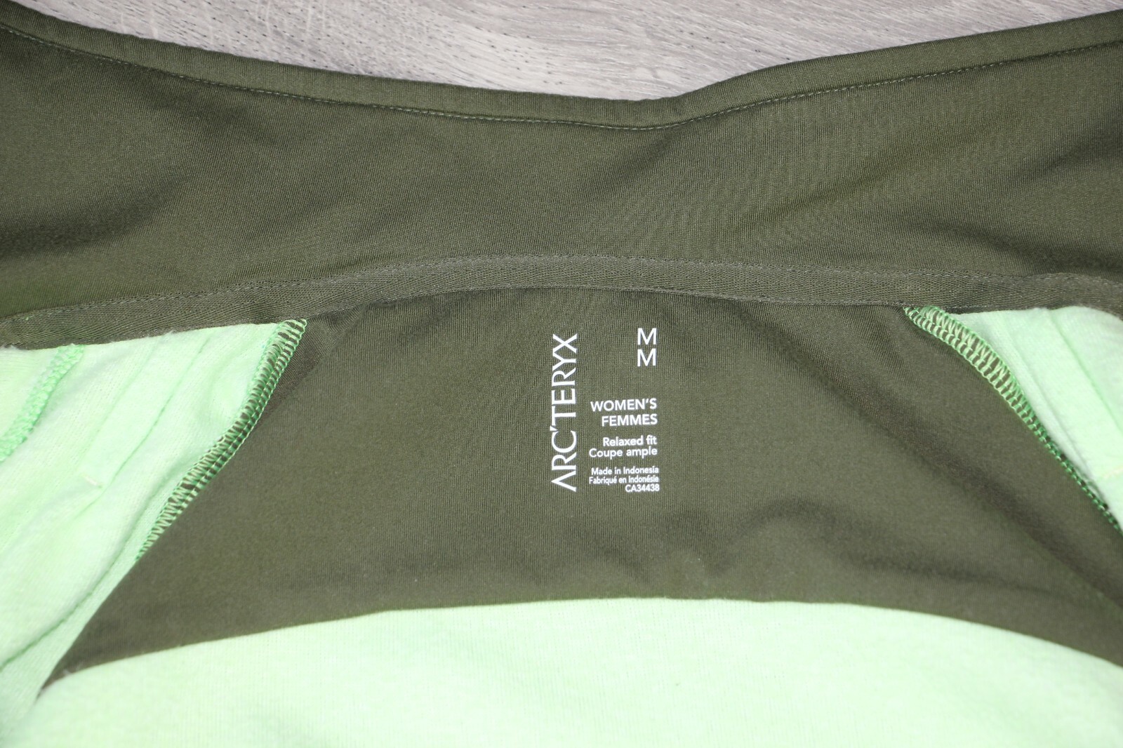 GIACCA ARC'TERYX Polartec made in Indonesia donna pile verde chiaro cerniera taglia m