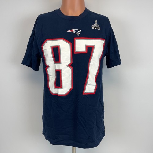 Nike Rob Gronkowski New England Patriots Super Bowl XLIX Jersey T Shirt NFL M - Picture 3 of 4