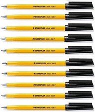 Image of STAEDTLER Stick 430 Fine Ballpoint Pen 0.3mm Black Regular Ink Flow (Pack of 10)