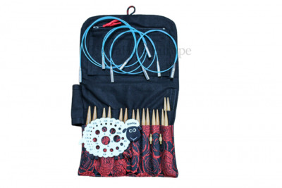Hiya BAMBOO Premium Interchangeable knitting needle set, small, large, 4''5''