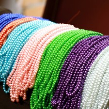 10 Bunches Smooth Round Metal Color Glass Beads Loose Bead for Jewelry Craft 6MM