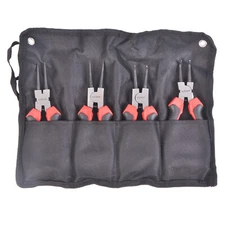 7inch Internal External Circlip Straight Bent Snap Ring Plier Set Heavy Duty 4pc