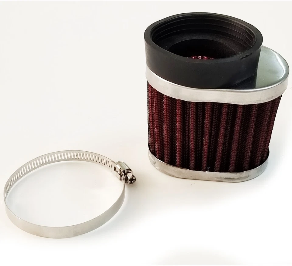 Filtro de admisión de aire universal para motocicleta rojo 60MM paquete de 4 limpiadores de carburador Foto 4 de 4