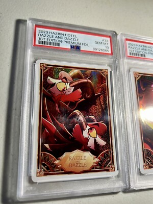 PSA 10 RAZZLE and DAZZLE 34 & 33 Hazbin Hotel 1st Edition