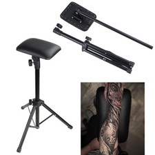 Black Heavy Duty Tattoo Armrest Adjustable Sponge Pad Arm Leg Rest Tripod Stand