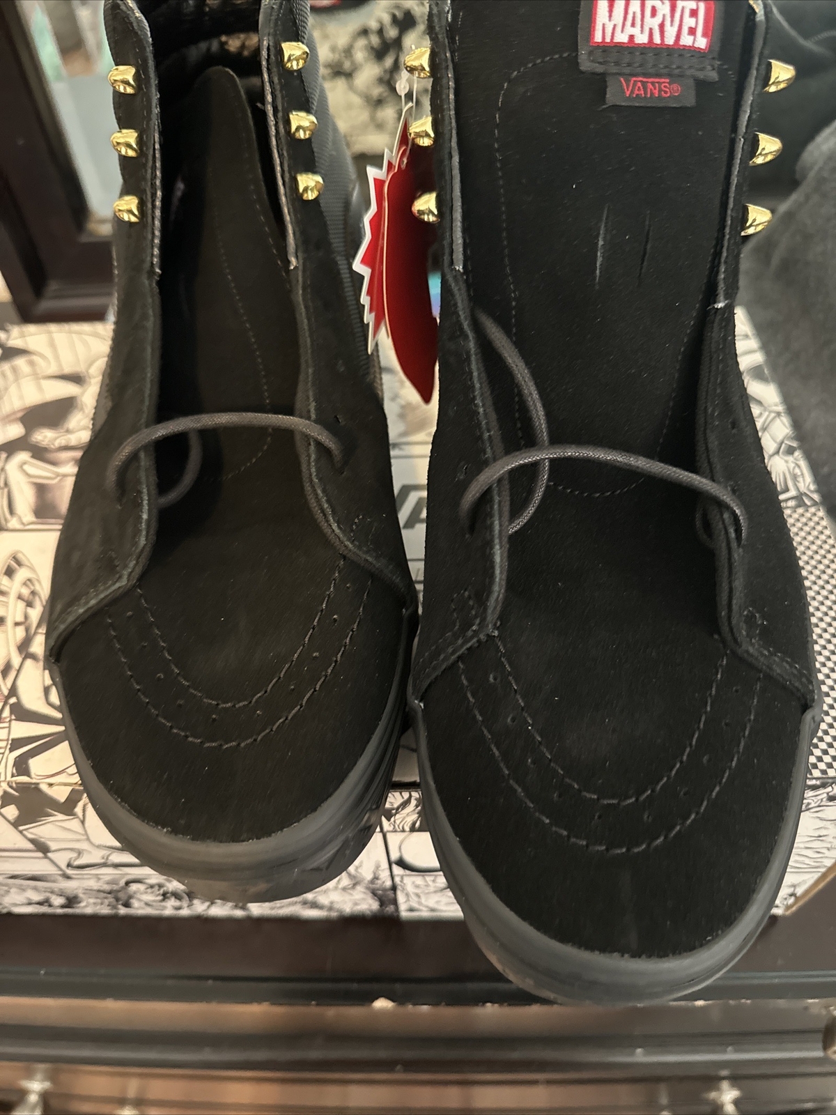 RARE! New, Never Worn Size 10.5 - VANS Sk8-Hi x Marvel Black Panther 2018 image 2