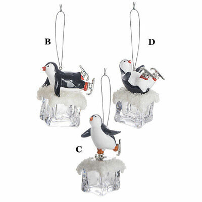 ICY Penguin Ornaments Set of 3 Assorted Ganz