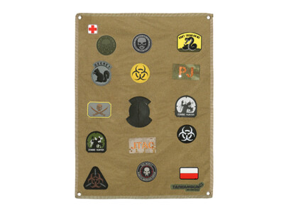 Patch Klettmatte 60cm x 45 cm Ösen zum Aufhängen Sammlung Klettpatch Coyote Tan