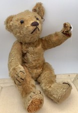 Early 1900's ANTIQUE 13" TEDDY BEAR Lovable in need of TLC