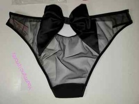 VICTORIA'S SECRET DREAM ANGELS  SATIN  Bow Back Mesh Cheekini Panty