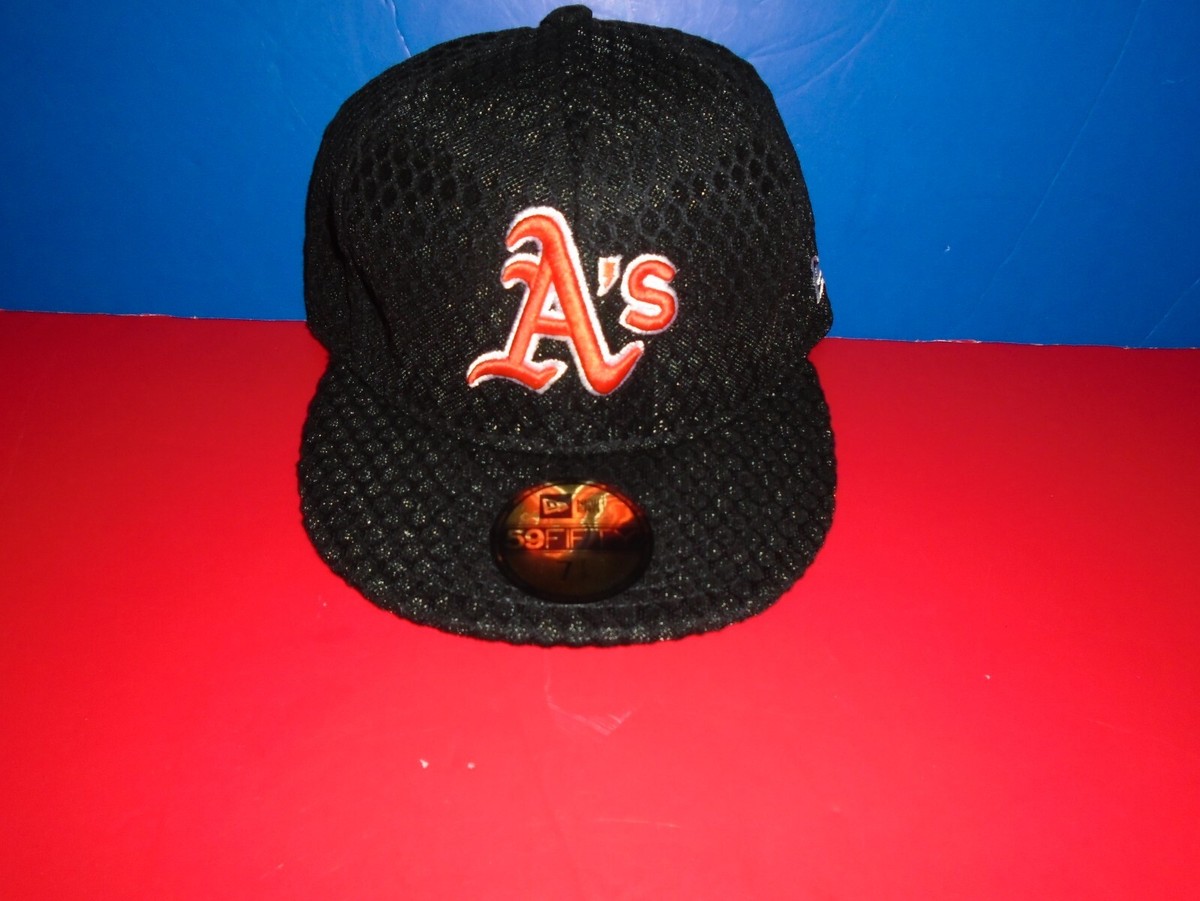 Oakland A's New Era 59FIFTY Black/Orange Honeycomb Floral