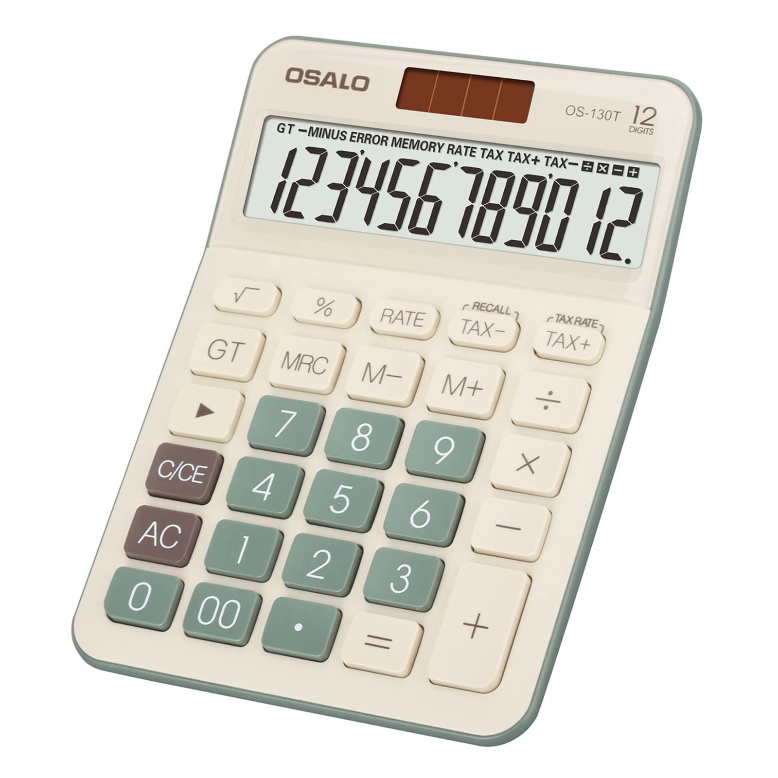 Desktop Calculator Large LCD Display 12 Digit Number Big Button Tax Financial...-image