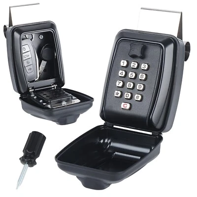 LIFRONKIT Car Window Lock Box for Turo, Black Portable Lockbox for Car Keys, Car Key Lock