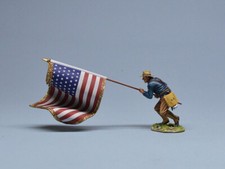TEAM MINIATURES SPANISH AMERICAN WAR SPA6013 ROUGH RIDER ADVANCING U.S. FLAG