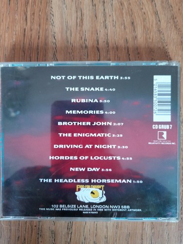Joe Satriani☆☆☆☆Not of This Earth CD ☆☆☆☆FREE POSTAGE☆☆☆☆ - Picture 3 of 3
