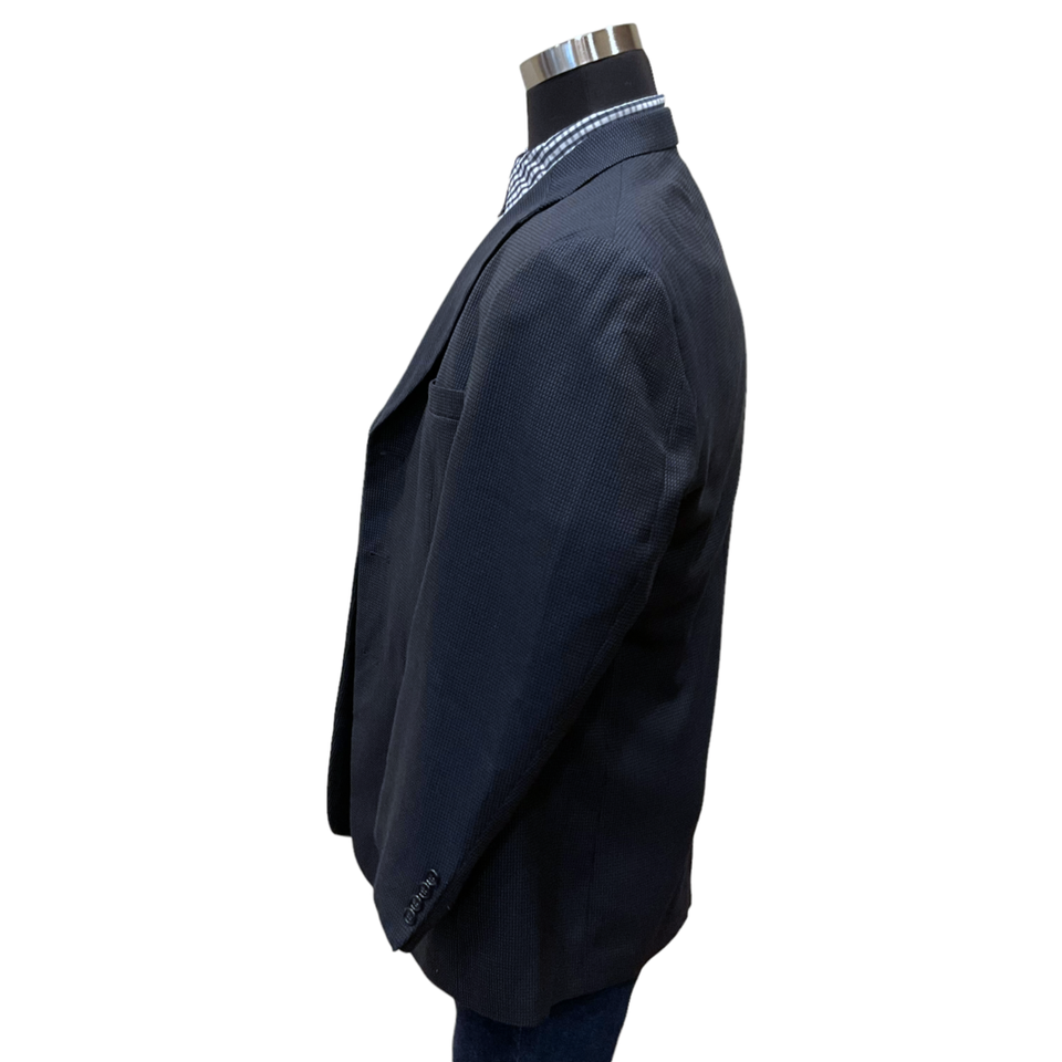 44R Haggar Blazer Mens Navy Blue Wool Collections Suit Jacket Sport