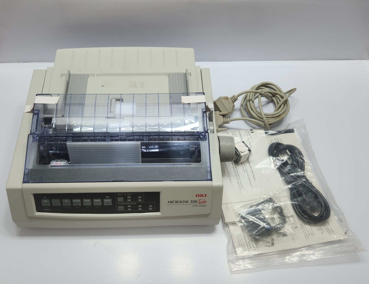 OKI MICROLINE 320 TURBO 9 PIN DOT MATRIX PRINTER GE7000B | eBay