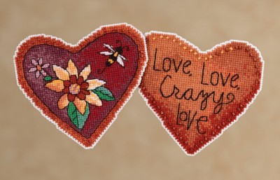 10% Off Mill Hill Sticks Counted X-stitch/Bead Kit - Crazy Love