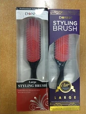 2 Pk: Donna Premium Collection Large Styling Salon Quality Hair Brush Black  4A