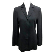 Calvin Klein Collection Blazer Jacket Womens 4 Black Minimalist Business Teacher