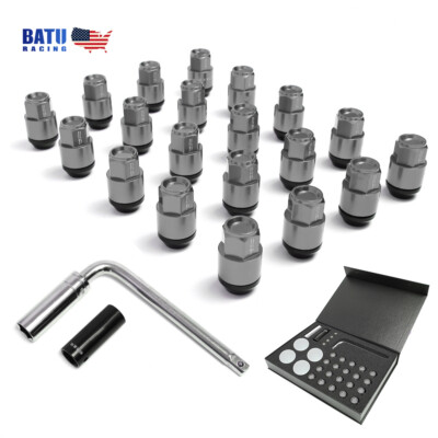 For Tesla Model 3/S/X/Y M14x1.5 Lug Nut Set Wheel+Center Hub Cap Valve Stem Cap
