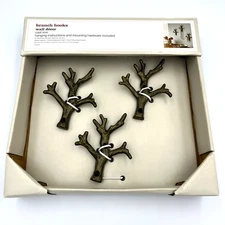 Branch Hooks Cast Iron Brass Color Set of 3 Wall Decor Target 2015 DC'd