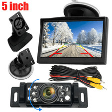 5" Car Monitor License Plate COMS Backup Camera Night Vision Waterproof Kit 12v