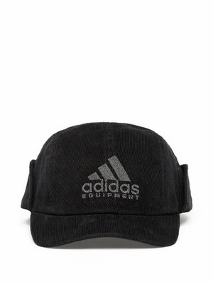 Adidas Originals Earflap Reflective Trefoil Adjustable Cap Corduroy Adult Black