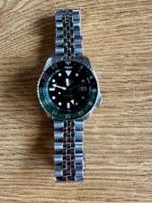 Excellent Seiko 5 Sport Automatic Watch GMT SKX Green Dial Men's Watch SSK035K1