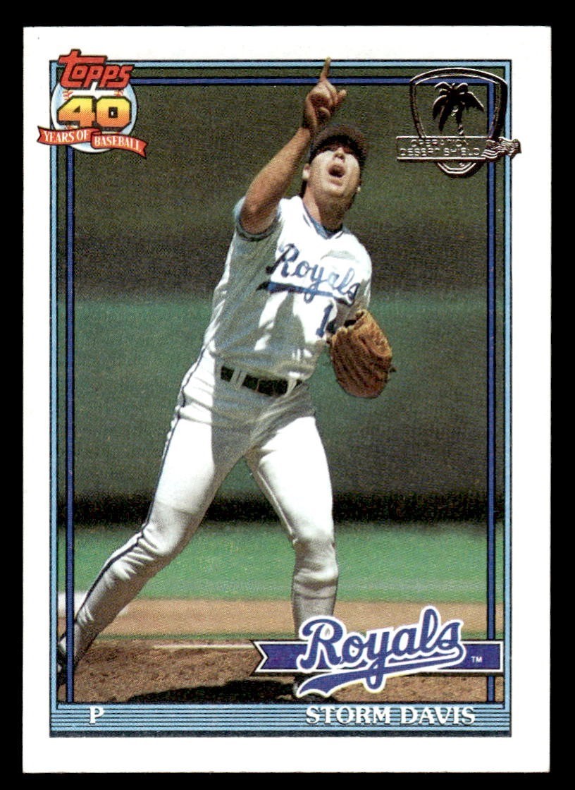 1991 Topps Desert Shield Baseball #22 Storm Davis NM/MT *f2