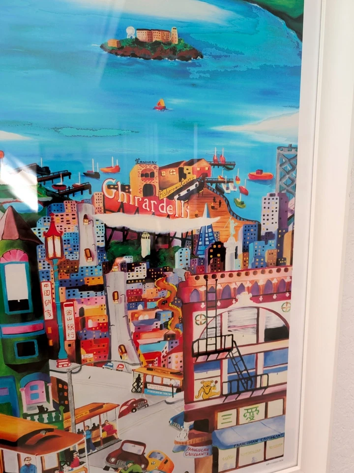 Linnea Pergola “Hills Of San Francisco” Framed Poster Art Print 32"x28” - Image 4 of 4