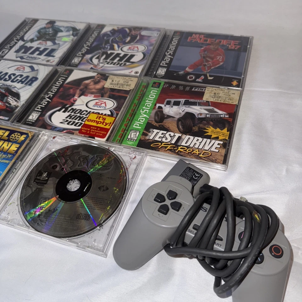 Lote de 8 juegos Sony PlayStation 1 y mando probado funcionando nostalgia Foto 3 de 4
