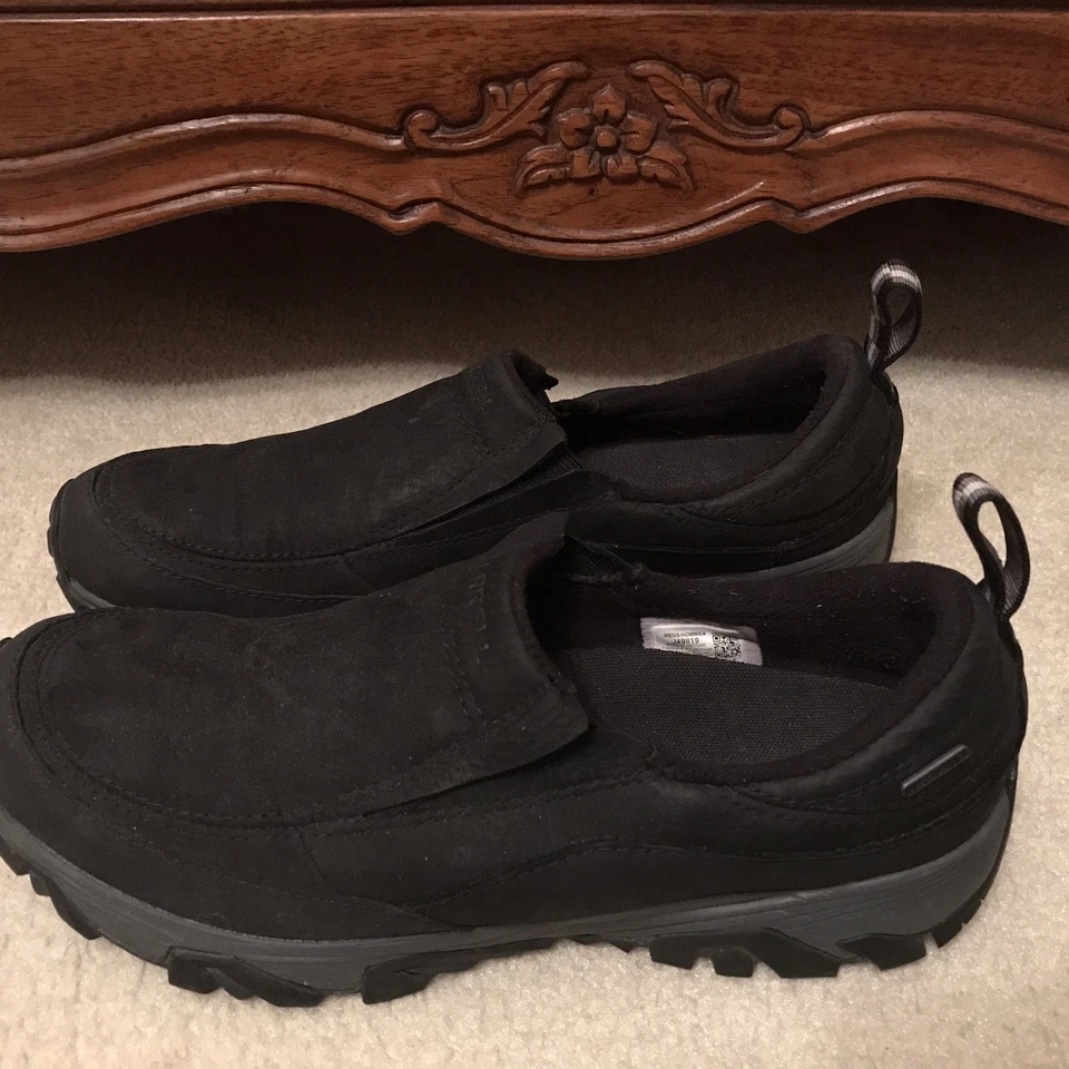 Mocasines sin cordones Merrell Coldpack Ice+ Moc Vibram impermeables negros para hombre talla 12 Foto 4 de 4