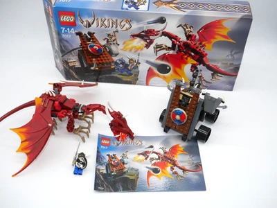 LEGO 7017 - Vikings Wikinger-Katapult und Drache / eine Minifigur fehlt / mit OV - Bild 1 von 3