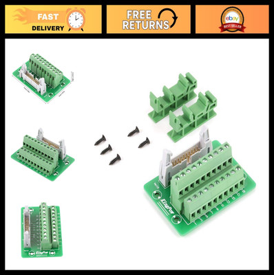 20-Pin PLC Breakout Board Terminal Block Connector IDC, Male Header Module with
