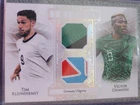 2025 Futera Tribute Tim Kleindienst Victor Osimhen Dual Patch 1/1 One of One