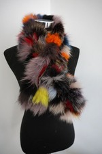 100 Real fox fur scarf /colorful fur neck wrap/women cape 100 15cm collar