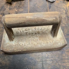 Antique Miles Craft Concrete Edger Tool Cast Iron 25A Cleveland OH 1950s VTG USA