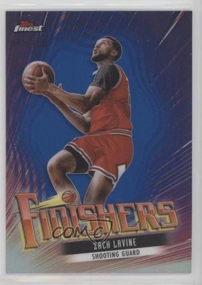 2023-24 Topps Finest Finishers Blue Refractor 45/150 Zach LaVine #F-1 02v3