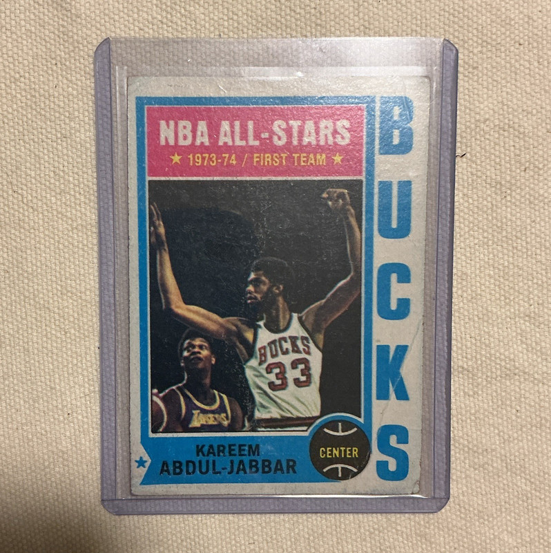 Topps 1973-74 Basketball #1 Kareem Abdul-Jabbar Milwaukee Bucks All-Star