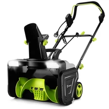 ** NEW 20" Corded Electric Snow Blower | 15A Motor | Power Snow Shovel w/ LED's