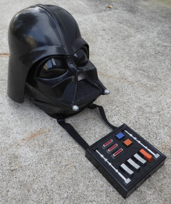 Darth Vader Helmet Star Wars Mask Voice Changer COSPLAY Full  2 Pc Halloween