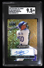2024 Leaf Metal Mookie Betts #BL-MB1 Signature Series Gold Shimmer 1/1 SGC 9.5